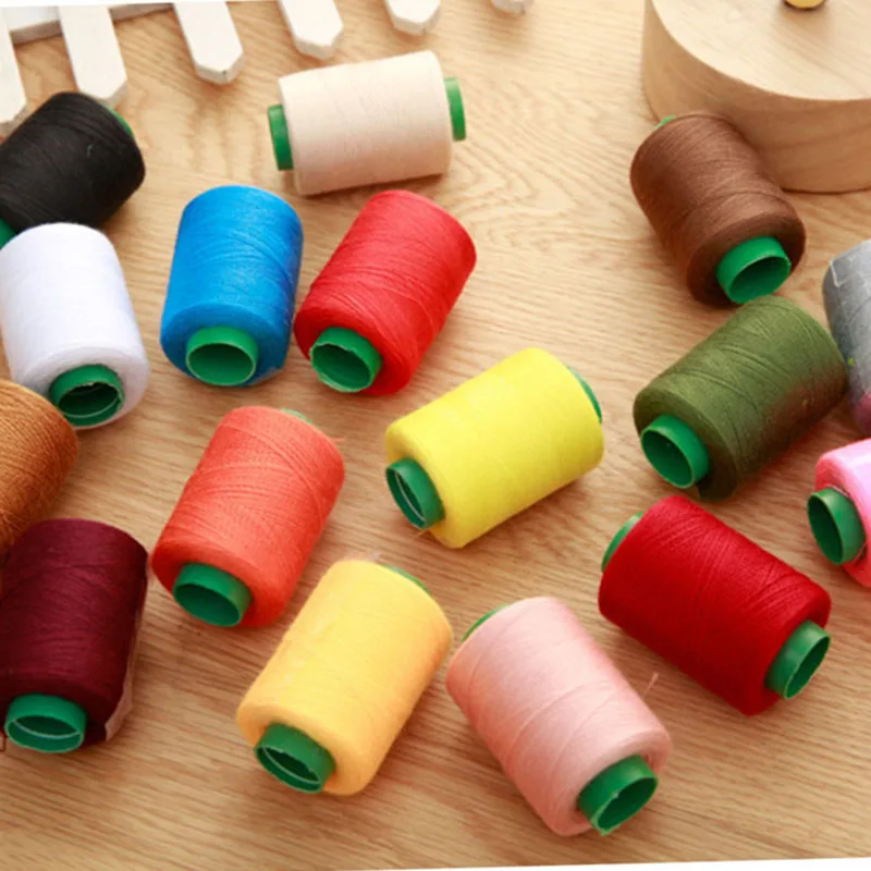 

600 Yards x 1 Reels Multicolor Hand Stitched Thread Embroidery Sewing Machine Thread Polyester Craft Patch For Steering-wheel