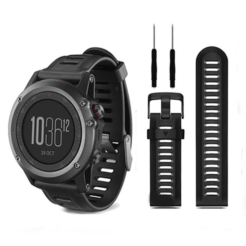 

Soft Silicone Replacement Watch Band for Garmin Fenix 3 / Fenix 3 HR / Fenix 5x Smart Watch 26mm Silicone strap