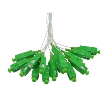 

1x16 Fiber Optical PLC splitter with SC/APC Green connector G657A1 0.9mm 10pcs