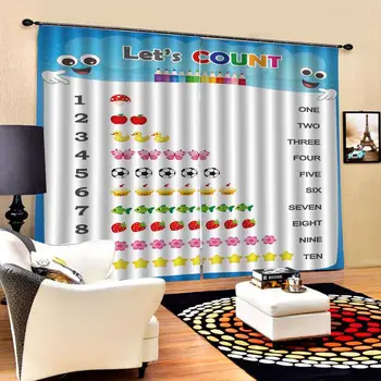 

Baby curtains count Nature Art Print, Drapes Living room Bedroom Decor 2 Panels HooksWindow Curtains