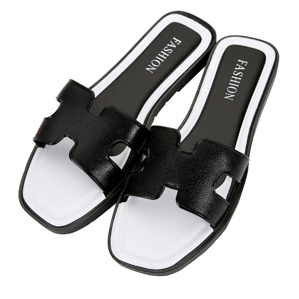 

Outdoor Casual Wild Sandals Slippers Leather Flat Bottom Fabala H Word