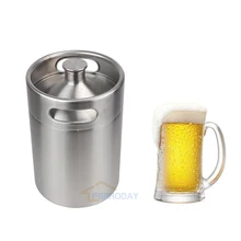 2 литров из нержавеющей мини-бочонок Ворчун вина горшок пива growlers 64 унц.-Unbreakable Homebrew carbonating