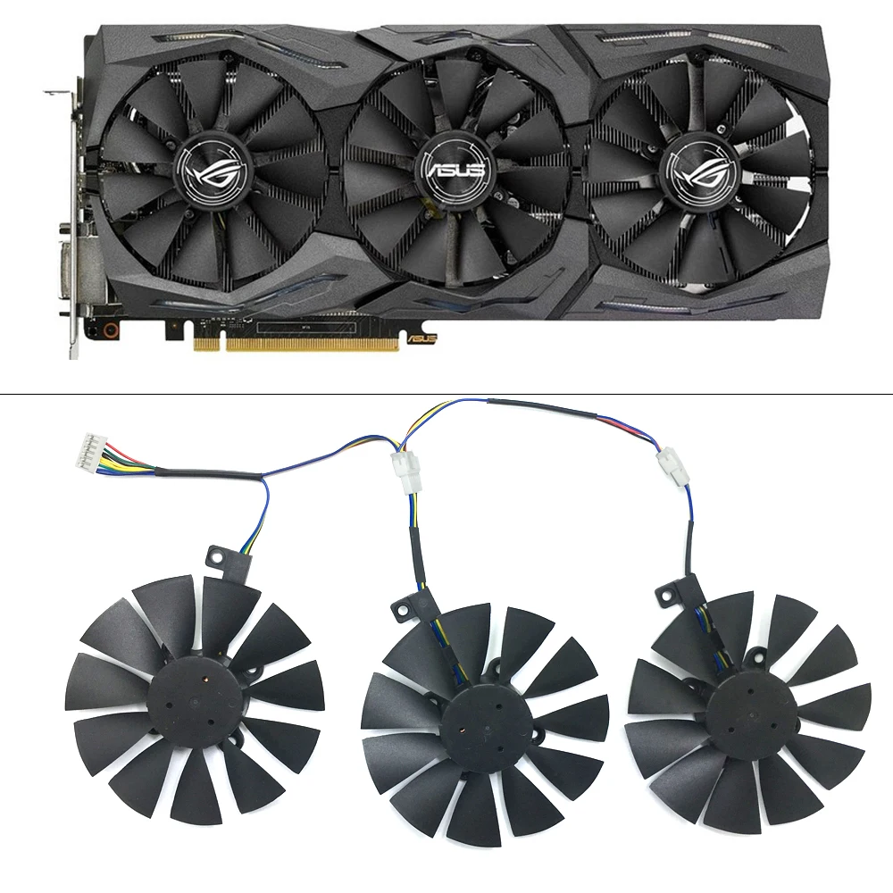 New 87mm T129215SU gpu cooling ram cooler FAN For ASUS GTX1080Ti 1060 1070 GTX980Ti R9 390X Graphics Card Fans  PC cooling fan