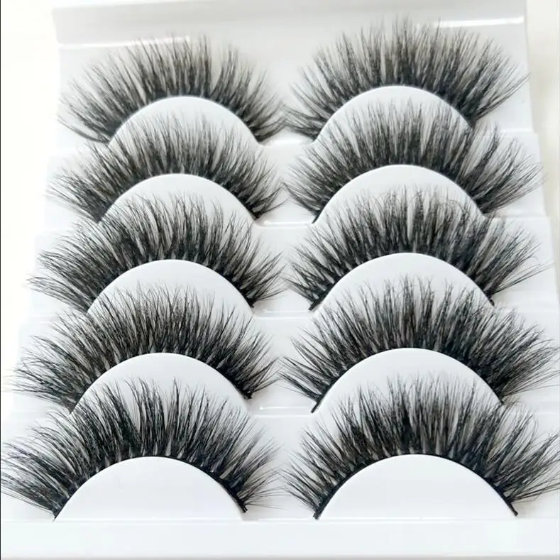 

5 Pairs Eyelash Makeup Kit Professional Lashes Durable Luxury Thick False EyeLash 3D Mink Eyelashes Natural Multi Kind