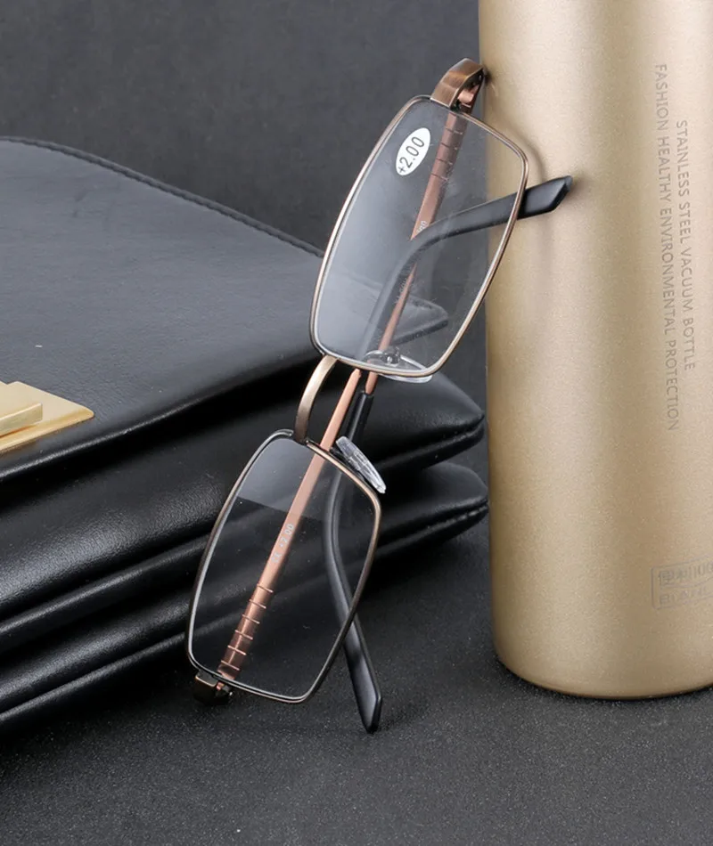 Очки для чтения для мужчин и женщин без оправы алюминиево-магниевая оправа диоптрий дальнозоркости очки+ 1,0+ 1,5+ 2,0+ 2,5+ 3,0 Gafas de lectura