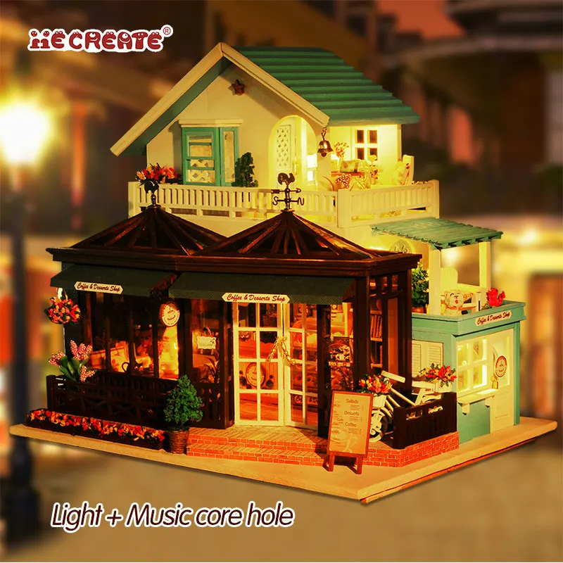 

Girl Diy Wooden Wooden House Doll House Miniature DIY Dollhouse With Furnitures Kids Toys For Children Birthday Gift