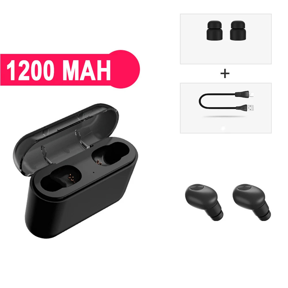 BL1 беспроводной Bluetooth 5,0 движение 1200 мАч гарнитура с микрофоном стерео музыка спортивные наушники для iOS Android телефонов - Цвет: Black