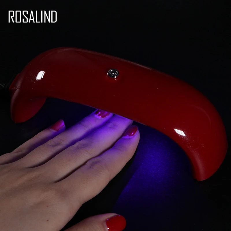 ROSALIND 6 Вт мини светодиодная УФ лампа для сушки ногтей Гель лак Светодиодная 3