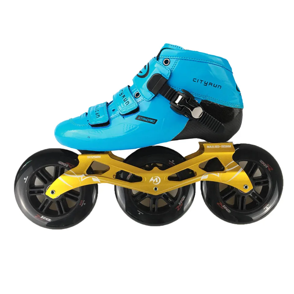 JEERKOOL Cityrun2 Professional Speed Inline Skates Roller for Kids Adult Men Carbon Fiber Shoes 125mm speed skating wheels SH45