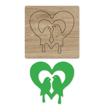 

Estel Heart Birds Wooden Mold Cutting Dies Scrapbooking Album DIY Craft Embossing Die cuts Paper Card making Decoration New 2019