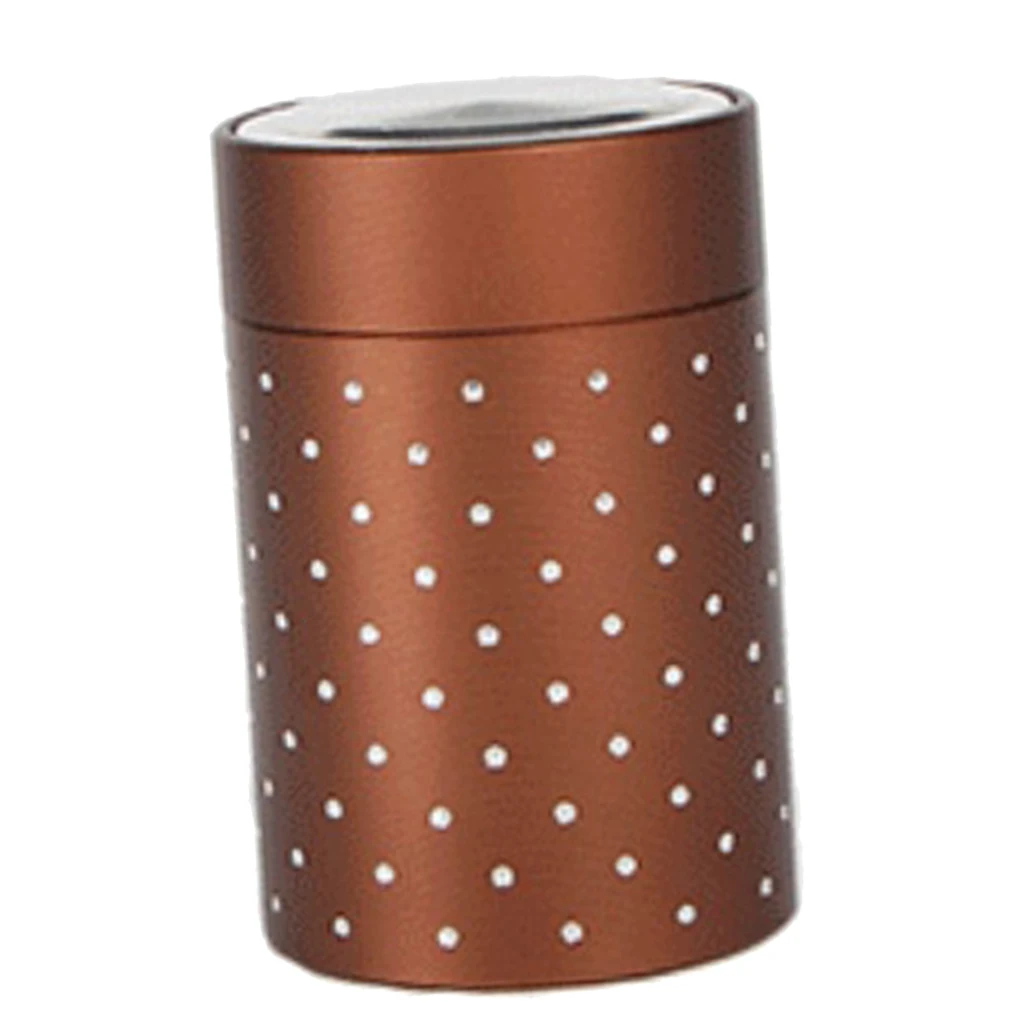 Tea Caddies Round Metal Tea Box With Lid Tea Jar Coffee Powder Cans 7 x 4.5cm