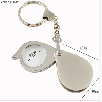 AIBOULLY Wearable 8X magnifying glass Magnifier with keychain design Jewelry ceramic observation Elderly life supplies Read