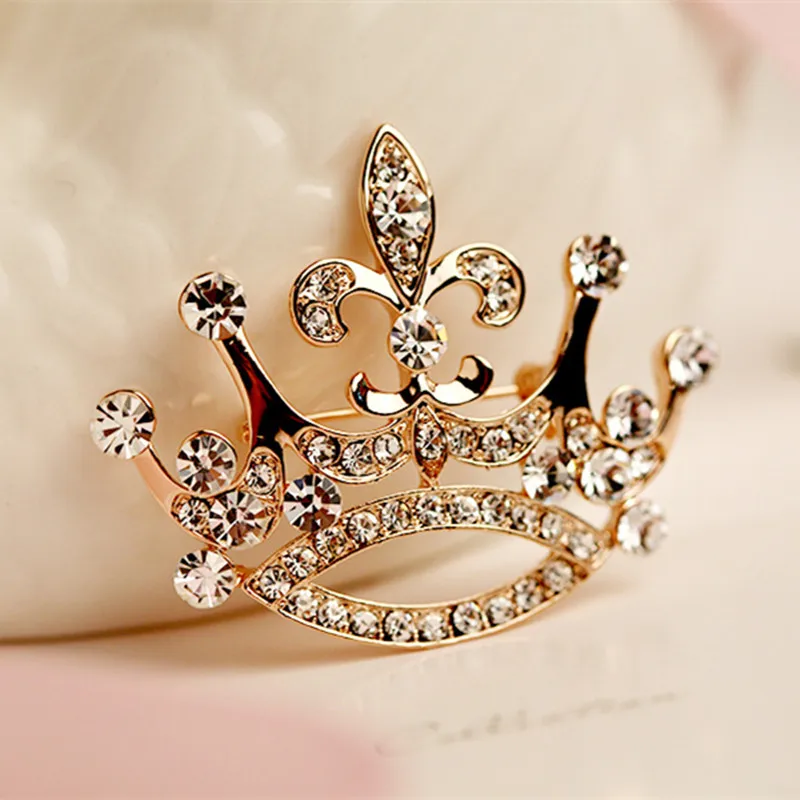 Cruz Collar Cadena Colgante Cristal Corona de aleación realeza Diamante Princesa Tiara