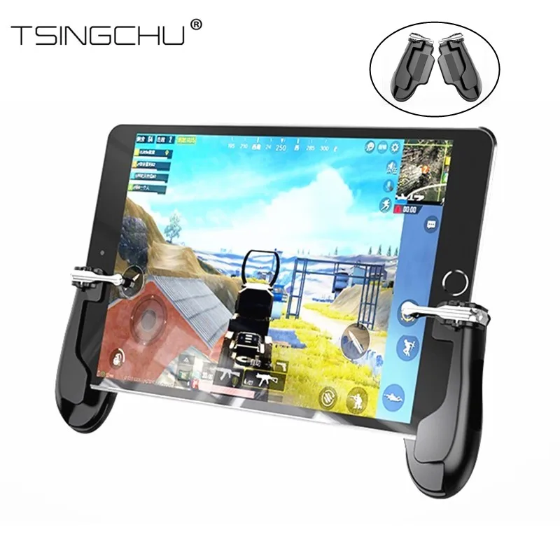 US $7.68 22% OFF|TSINGO For PUBG FPS Game Gamepad Controller L1R1 Trigger  Fire Button Aim Key Joystick Universal Game Handle For iPad Mini 5 Air-in  ... - 