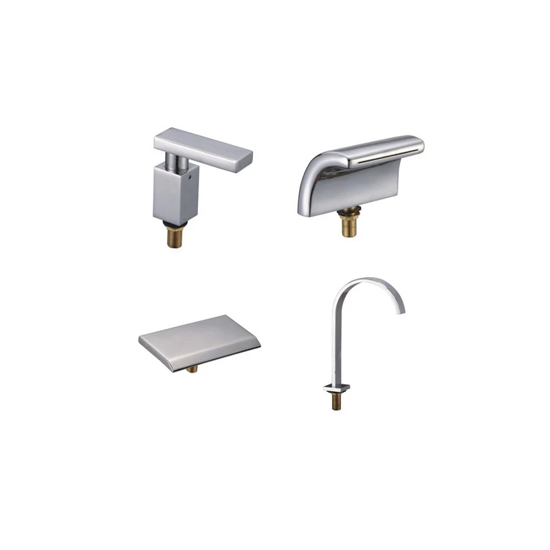 Copper split bathtub faucet waterfall outlet water tap water separator
