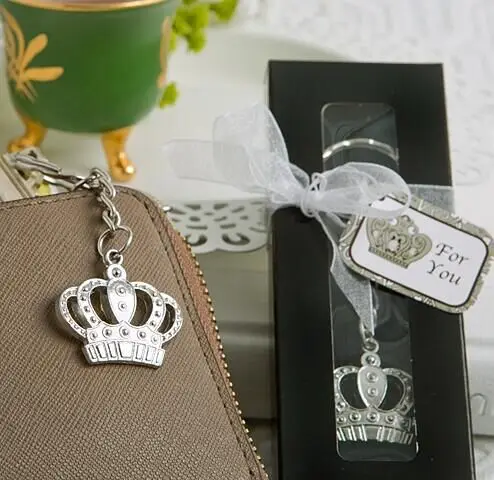 

10pcs New Fashion King Crown Crystal Charm Pendant Purse Handbag Car Key Keyring Keychain Party Wedding Birthday Delicate Gift