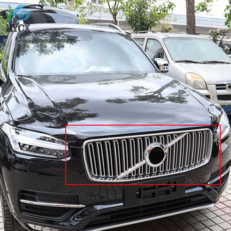 For Volvo XC90 XC 90 2015 2017 2018 Matte Car Styling Exterior Accessories Front Grille Grill Cover Molding 2PCS