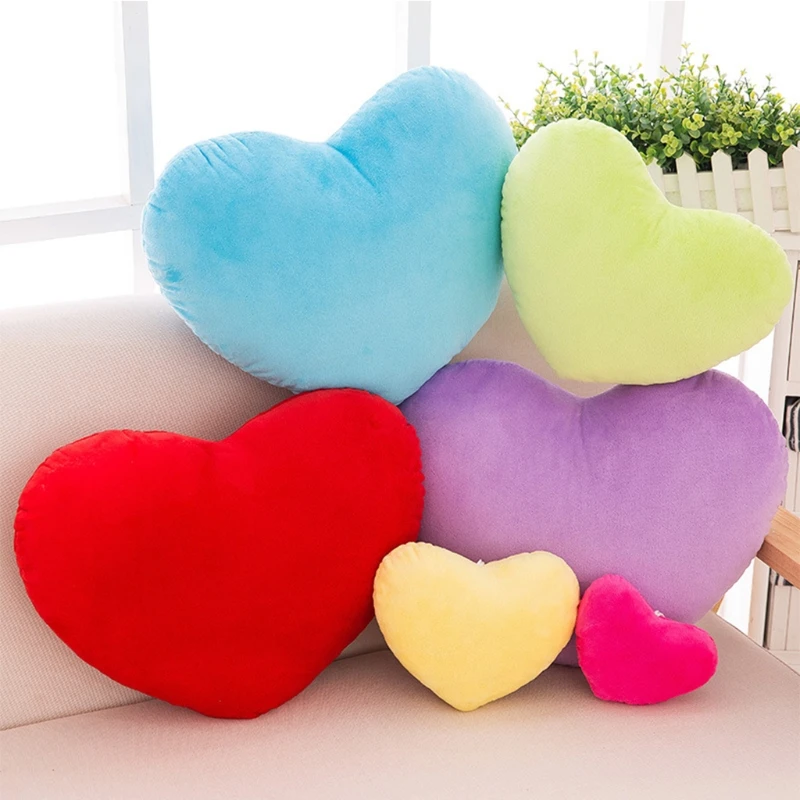 

15cm/20cm/30cm Heart Shape Decorative Throw Pillow PP Cotton Soft Creative Doll Lover Gift