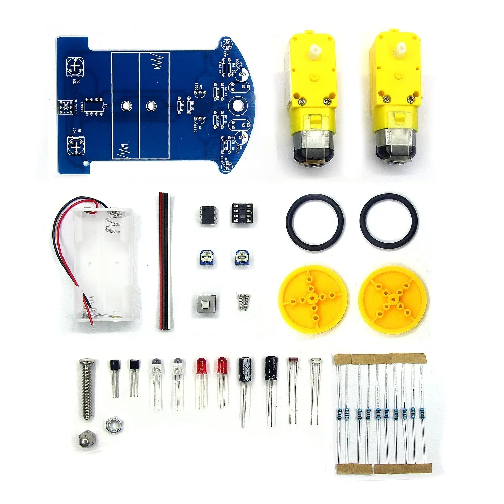D2-1 DIY Набор интеллектуальная линия слежения умный автомобильный комплект ТТ мотор электронный DIY Набор умный патруль автозапчасти DIY Электронный
