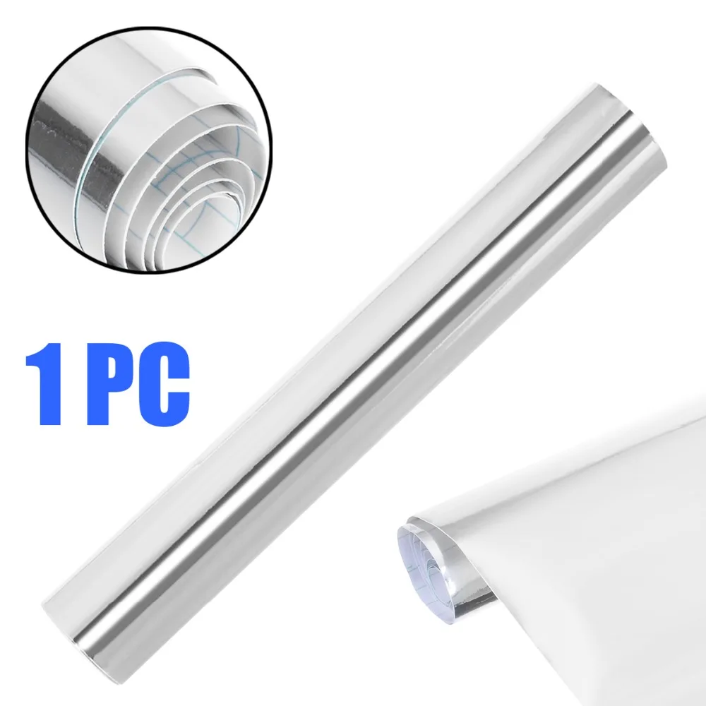 

High Quality 30x152CM 12x60 inch DIY Car Silver Chrome 3D Vinyl Wrap Film Sticker Decal for Vehicle Auto Motorcycle Stickers