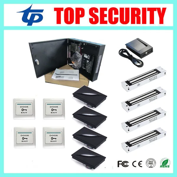 C3-400 access control panel access control board system TCP/IP door access control waterproof RFID card reader with EM lock