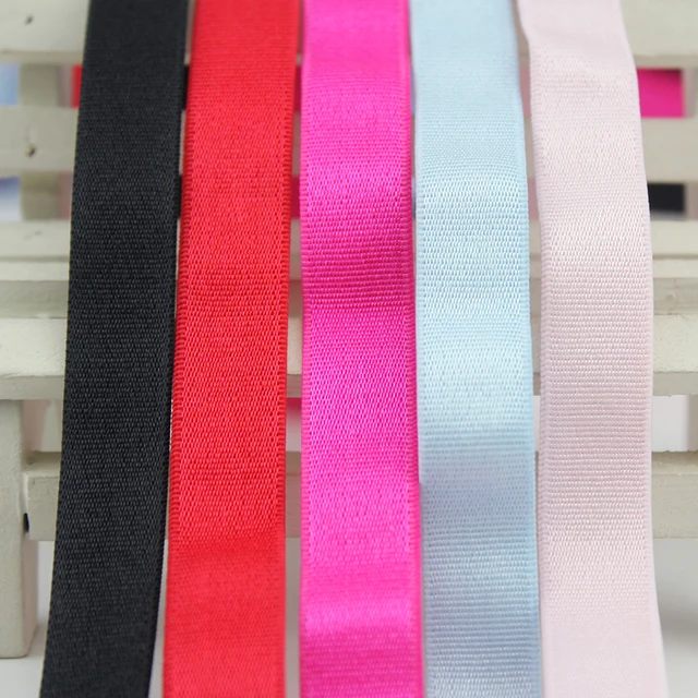 Buy 12mm solid color polyester nylon elastic ribbon