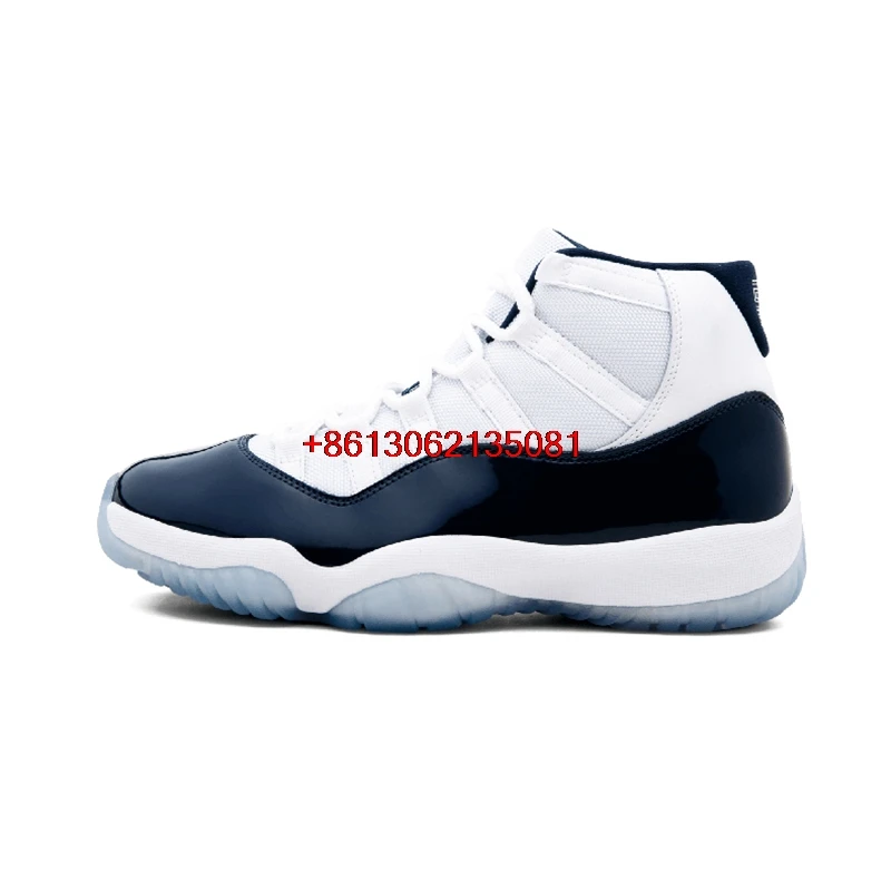 

KFJ AIR US hot 11 Gym red Basketball shoes Bulls Flu game University blue College ovo white Dark Grey men Sport Sneakers