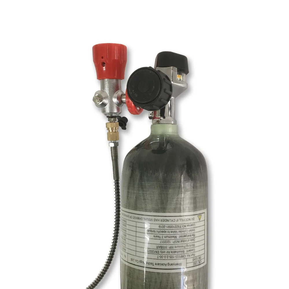 AC103201 3L 4500Psi Carbon Cylinder & Valve & Fill Station For PCP Rifle Air Gun Paintball Tank Refill Cylinder Compressed Air