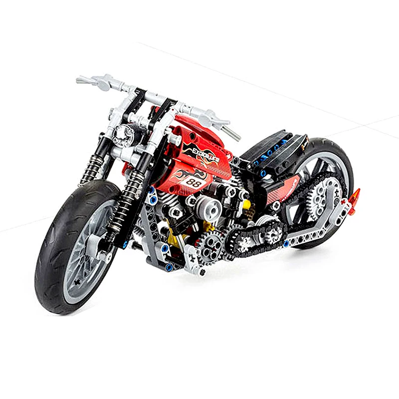 Decool блоки Harleys мотоцикл совместимый LGSET Ciyt Technic 8051 модель мотоцикла Строительные