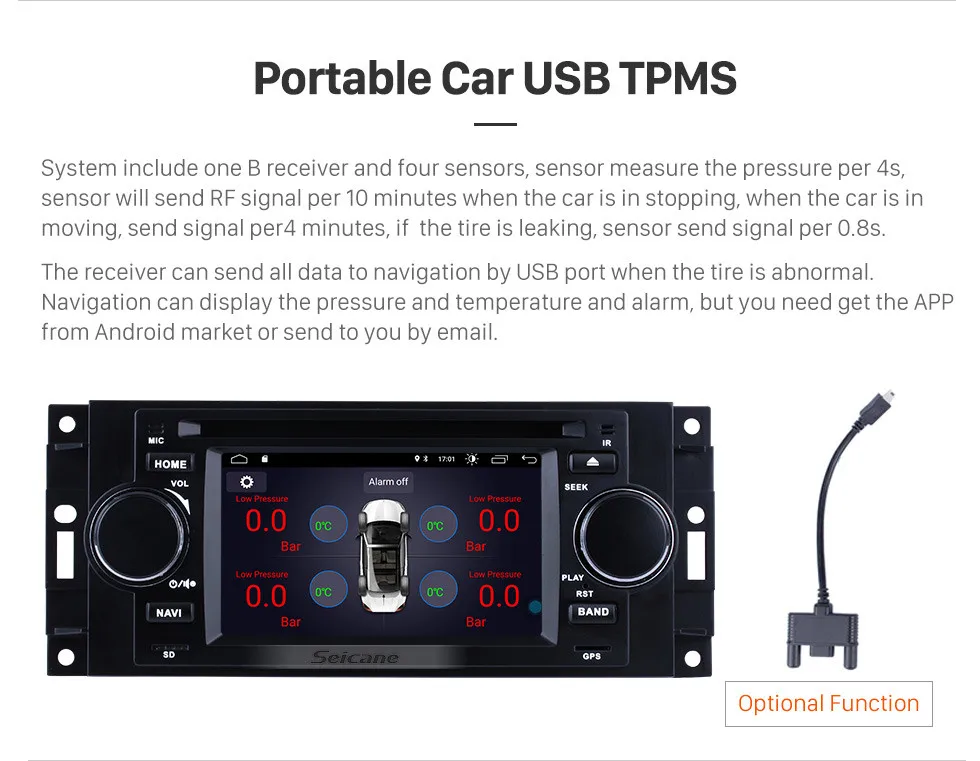 Seicane Android 300 автомобильный Радио dvd-плеер Мультимедиа gps для Jeep Commander Compass Dodge ram Chrysler Wrangler Grand Cherokee