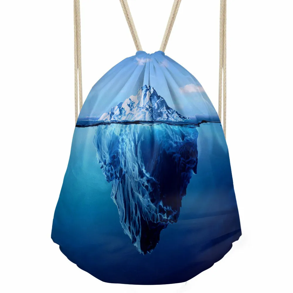 

ThiKin Drawstring Backpacks Women Beach Bags Girls Lightweight Shoulder Bags Daily Durable Polyester String Bag Shoes Bgas