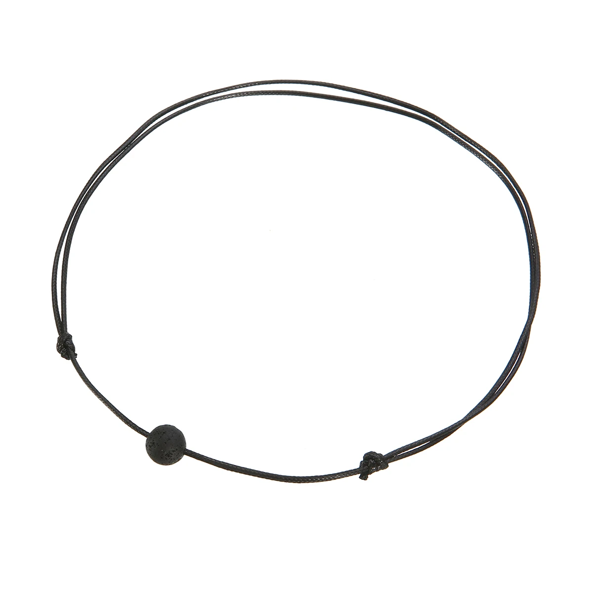 Adjustable Leather Chain Choker Necklace Shellhard Black Lava Rock Essential Oil Diffuser Pandant Neckalces Women Jewelry