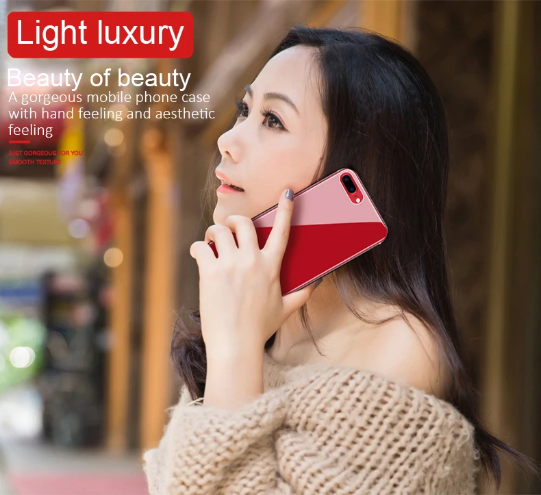 Tempered Glass For Iphone XS Max XR X 8 7 Plus Solid Color Luxury Case Cover Soft TPU Edge Case For Iphone 7 6S 6 Coque