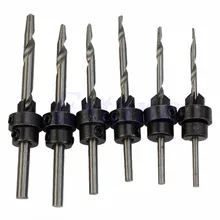22Pcs Countersink Drill Bit Set Adjustable Depth Stop Collars Woodworking Wrench Hand Tools