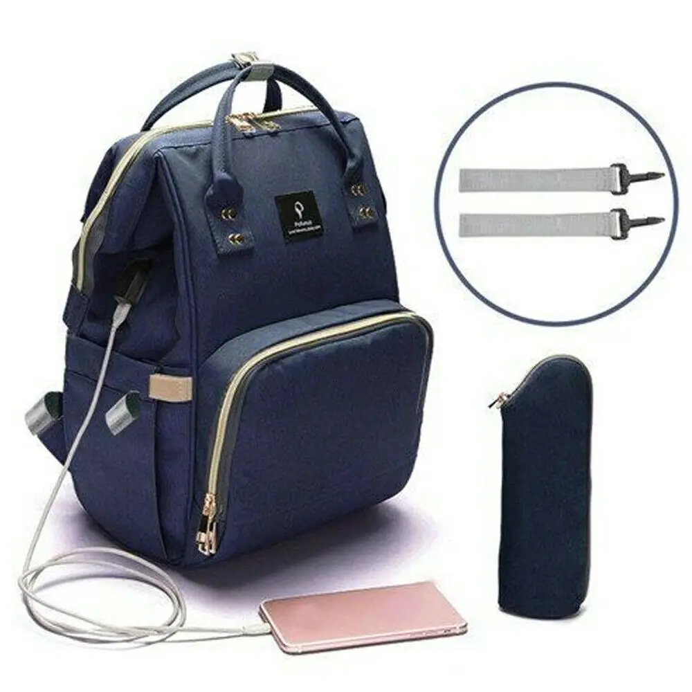 

2019 Newest Fashion Multi-use Large Mummy Baby Diaper Nappy Backpack Mom Changing Travel Bag