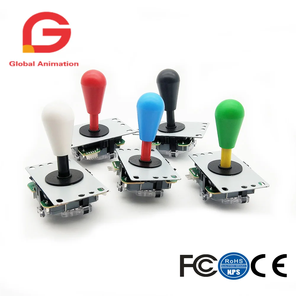 

2 PCS Copy Sanwa 5Pin 8Way Joystick With American Ball For Arcade pandoras box Game Console machine High Quality Multi Color