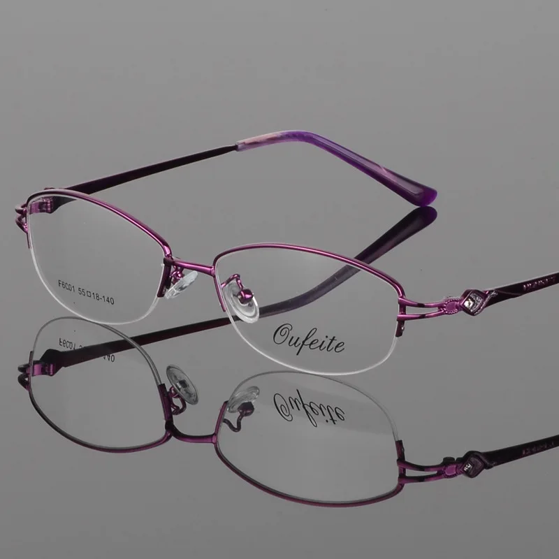 BCLEAR, винтажные женские очки, металлическая оправа, очки, полуоправа, прозрачные Линзы для очков, оптические, с бриллиантами, oculos de grau feminino armacao