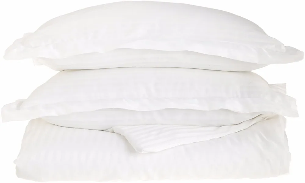 

Super Silky Soft - 1500 Thread Count Egyptian Quality Luxurious Wrinkle, Fade, Stain Resistant 3-Piece STRIPE Duvet Cover Set