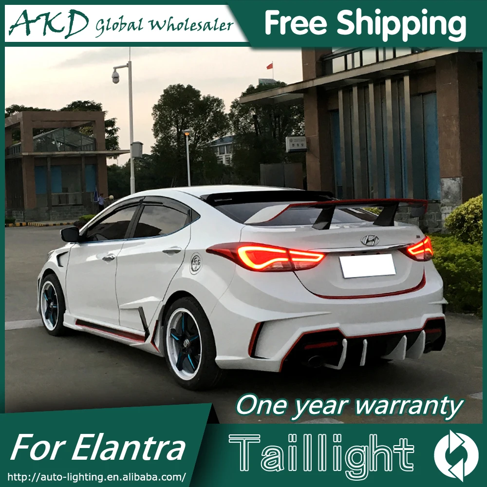 

AKD Car Styling for Hyundai Elantra Tail Lights 2012-2016 LED Elantra Tail Light Rear Lamp DRL+Brake+Park+Signal