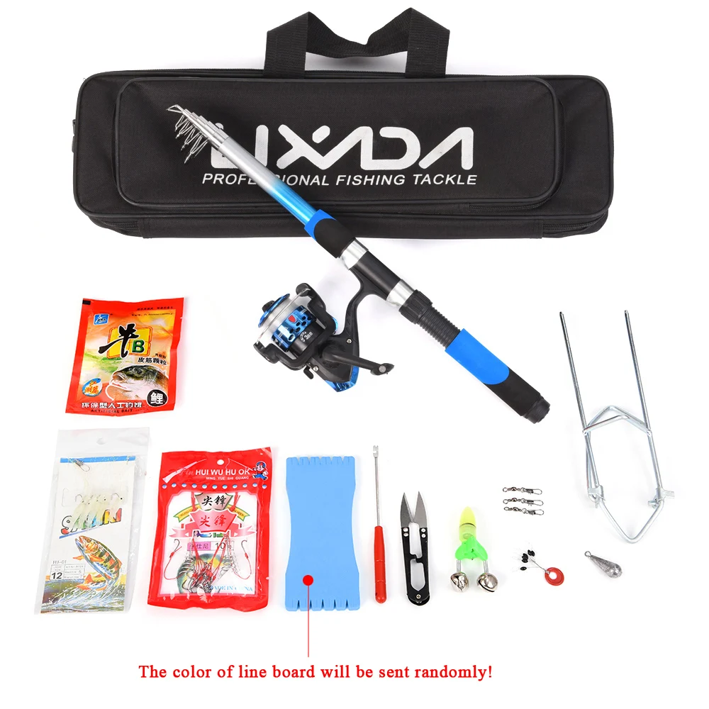 Lixada Telescopic Fishing Rod Combo Full Kit Fishing Kits Set Spinning Fish Reel Baits Hooks Fishing Bag Kit Lixada Telescopic Fishing Rod Combo Full Kit Fishing Kits Set Spinning Fish Reel Baits Hooks Fishing Bag Kit