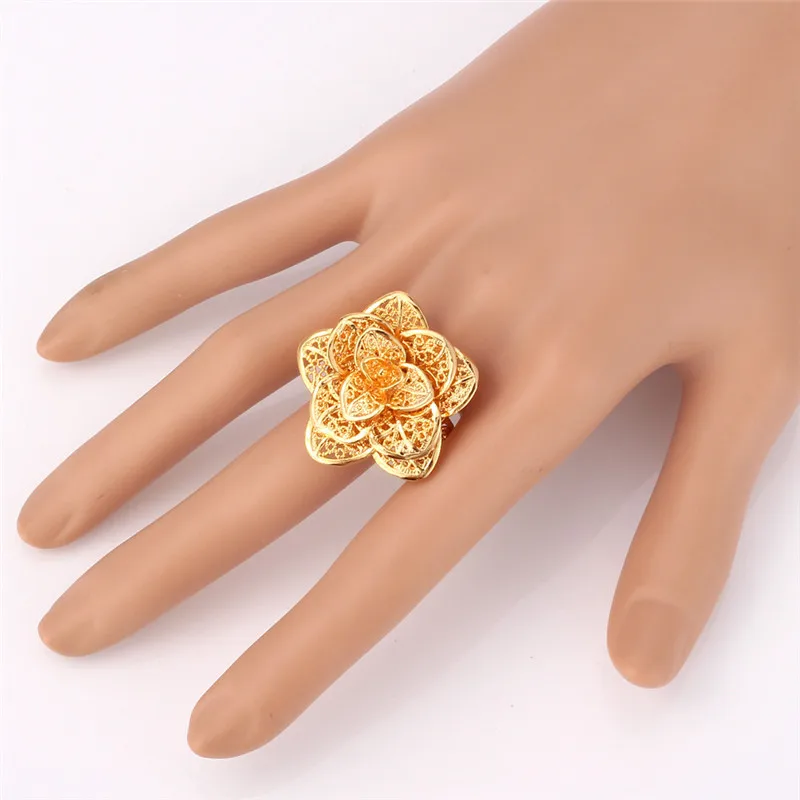 Женский ювелирный комплект из браслета и кольца с цветами|fashion jewelry set|jewelry setsjewelry
