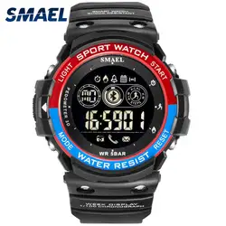 Цифровые наручные часы Водонепроницаемый SMAEL Для мужчин часы наручные, спортивные, военные большие часы Для мужчин умные светодиодные часы