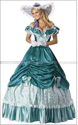 

Colonial Civil War Scarlett Party Dress Southern Belle Lolita Cosplay Ball Gown