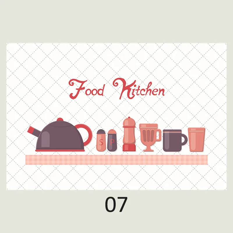 07 90*60CM Multi-style Transparent Wall Sticker Kitchen Oil-proof Waterproof High Temperature Film Self-adhesive Bathroom Wallpaper - Цвет: 07