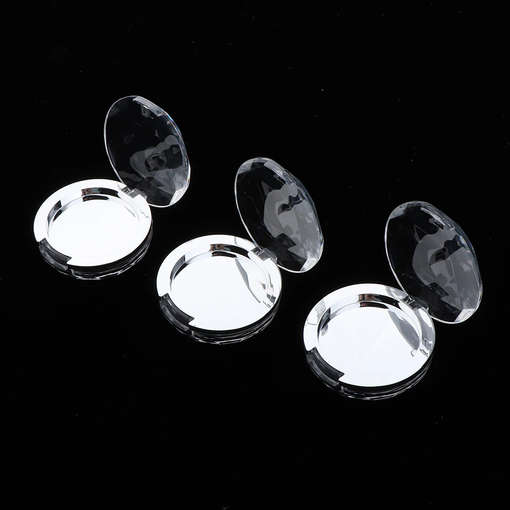 

3x Single Color Empty Makeup Palette Pressed Powder Eyeshadow Blush Lip Gloss Lipstick DIY Case with Pans