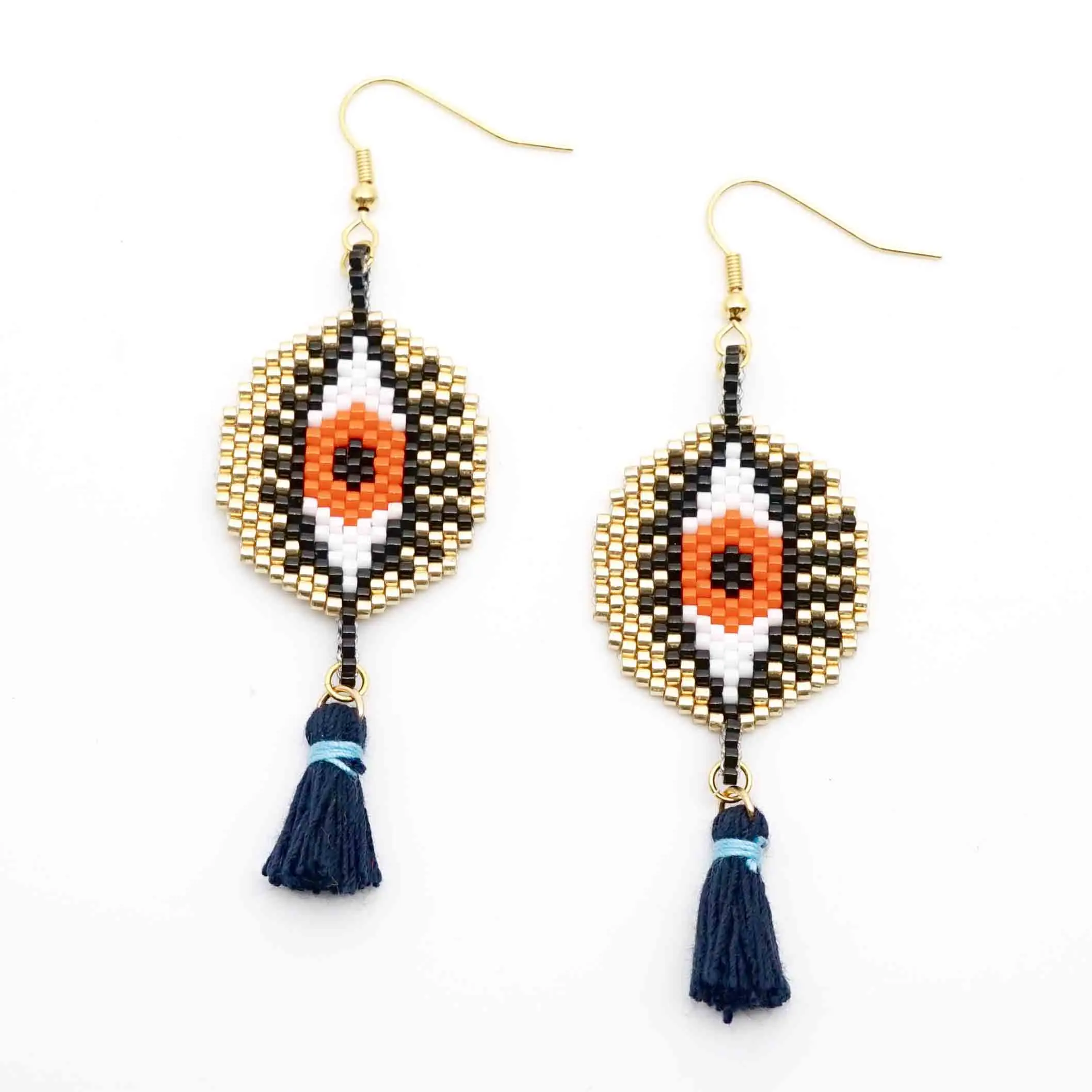 

Shinus Wholesale 5 Pairs/lot MIYUKI Earrings Turkish Evil Eye Pattern Seed Beads Earrings For Women Instagram Fashion Jewelry 19