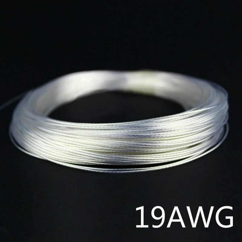 

10/50/100 meters Silver Plated 19AWG Teflon Wire OD 1.6mm High temperature line computer power transformation line 7 Colors DIY