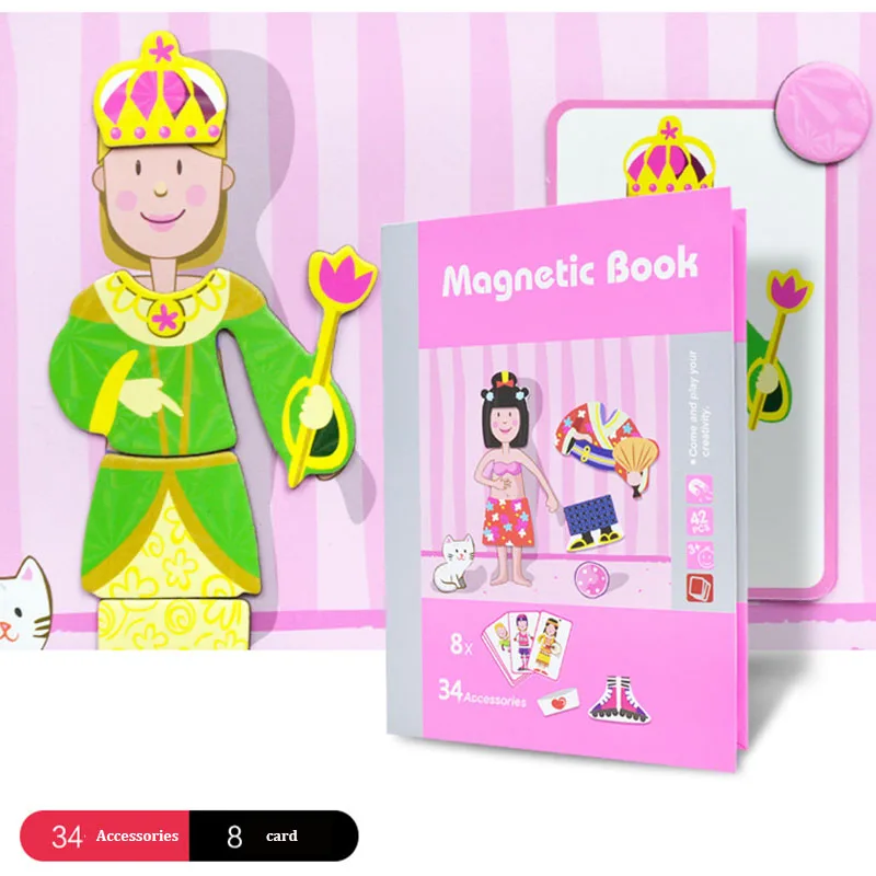 DIY трехмерная Магнитная книга головоломка обучение маленьких детей головоломка игрушки раннего образования дети обучающая игрушка