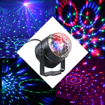 

3W Stage Lighting Equipment Activated Rgb Auto Sound Led Stage Lighting Effect Crystal Magic Rotate Ball Effect Led Light Stage