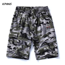 ICPANS брюки-карго мужские шорты кэжуал летние шорты брюки Для мужчин досуг камуфляжные шорты тенденция рабочие брюки мужские